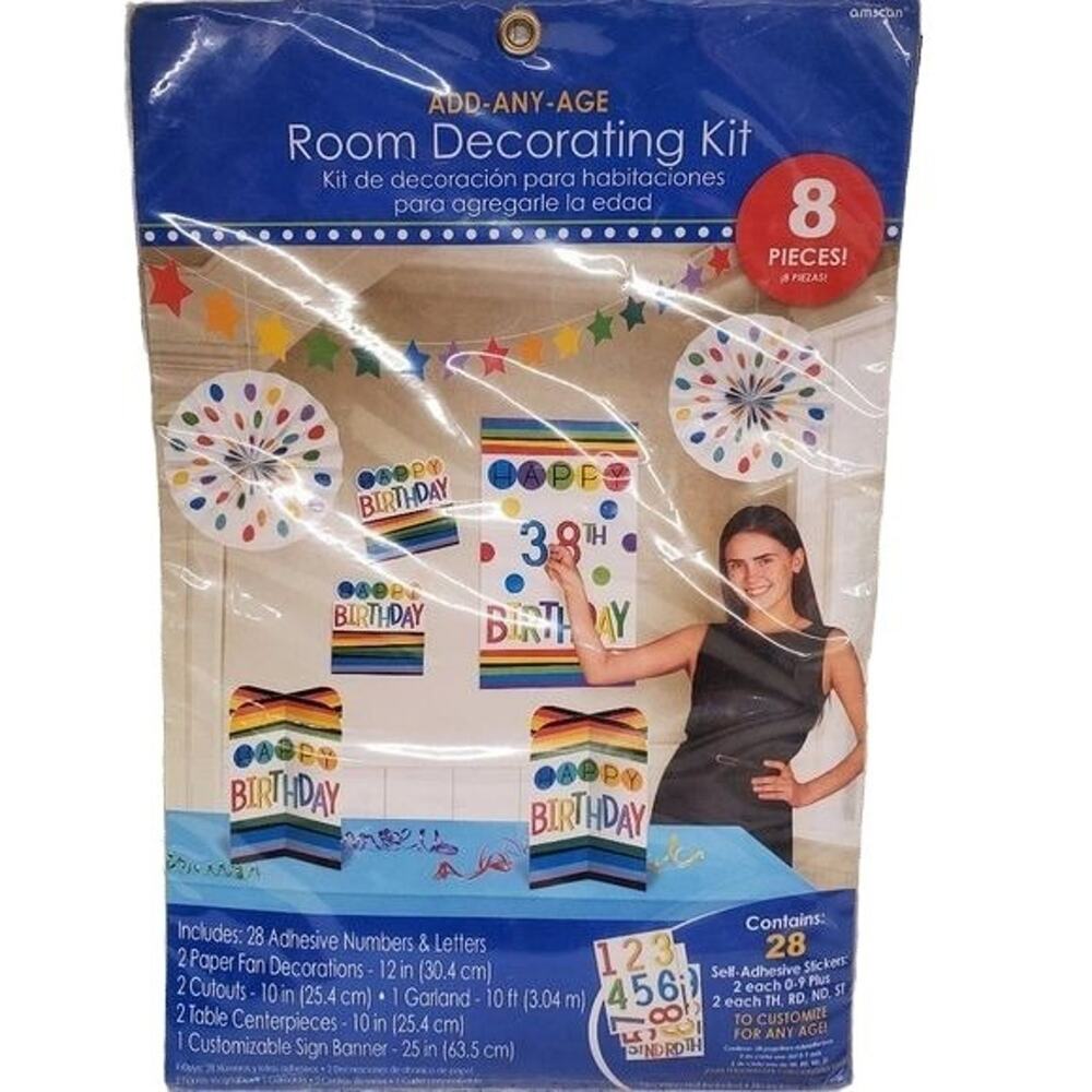 Customizable Birthday Decorations Happy Birthday Banner Room Decorating Kit